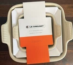 Le Creuset Stoneware Square Baking Dishes Of 2: Mist Grey (5 & 8 ). Fixed Price $55.00.