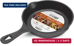 Commercial Chef 6.5-INCH Cast Skillet Pan, Pre-seasoned Iron, Integrat. Fixed Price $16.86.
