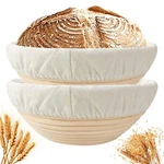 Banneton Bread Proofing Basket Set 2: 9 Inch Round Sourdough Bowls. Fixed Price $35.64.
