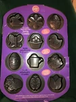 Wilton Spring Themed 12 Cavity Cookie Cake Pan- Bunny Flowers Egg Animals. Fixed Price $10.99.