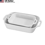 Staub Ceramics Rectangular Baking Dish Set, 2 Pc, White. Fixed Price $100.62.