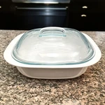 Vintage Corningware Simply Lite 1/2 Quart Square Baking Dish With Lid. Fixed Price $50.00.