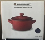 Le Creuset Stoneware Mini Round Cocotte - 8OZ Flint Gray Brand. Fixed Price $30.00.