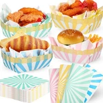 120 Sets Pastel Food Trays With Grease Resistant Wax Deli Christmas Pa.... Fixed Price $41.69.