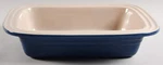 Le Creuset Heritage Blue Stoneware 11 Deep Pan W/wide Edges Meatloaf Bread. Fixed Price $30.00.