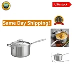Elegant 4-QUART Tri-ply Clad Sauce Pan With Lid Nsf-certified, Oven-safe. Fixed Price $139.99.