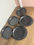 Wilton Nonstick Round Cake Pan Set Of 5 Mixed Sizes Gray Bakeware. Fixed Price $12.99.
