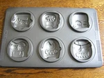 Sweet Creations 6 Cavity Monster Face Cookie Mini Cake Treat Pan Mold. Fixed Price $9.99.