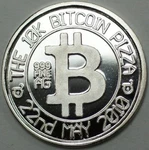 "10K Bitcoin Pizza" Gram Solid Silver Round "may 22 2010" By Nerd. Fixed Price $79.00.
