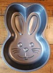 Wilton Bunny Cake Pan Rabbit Head Spring Aluminum Baking Mold New. Fixed Price $9.95.