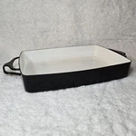 Vintage Dansk-kobenstyle-baking Dish-black Enamel CASSEROLE-8" X 10-3/4" 2". Fixed Price $29.97.