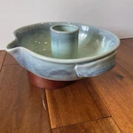 Tumbleweed Pottery Upright Deep Dish Beer Chicken Steam Roaster Cooker Stoneware. Fixed Price $18.66.