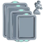 4PC Silicone Nonstick Bakeware Set Reinforced Frame Cookie & Cake Pans Grey. Fixed Price $38.99.