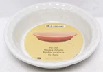 Nwt Creuset Stoneware Pie Dish 9" Round Ceramic W/ Dimpled Edges Meringue. Fixed Price $48.98.