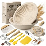 Wood Pulp Banneton Bread Proofing Baskets Set, 9" Round 1KG Sourdough Proofin.... Fixed Price $66.75.