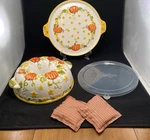 Vtg Nos Pumpkin Round Bundt Cake Pan And Lid Platter Temptations By Tara. Fixed Price $29.99.