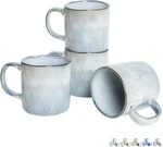 Bosmarlin Ceramic Coffee Mug Set 4, 14 Oz, Cups With Big Handle, Micro. Fixed Price $44.87.