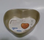 Crofton Heart Shaped Quan-tanium Nonstick Steel Bake Pan- Gold, 8.5" X 8.2". Fixed Price $15.00.