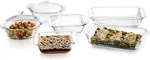 Libbey Baker's Premium 6-PC Glass Casserole Bakeware Set With Two Lids New!. Fixed Price $129.95.