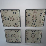 Temp-tations By Tara Old World Confetti Square Dessert/appetizer Plates Set. Fixed Price $60.00.