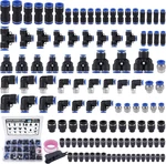 120 Pcs Quick Connect Air Hose Fitting Assortment KIT,1/8" 1/4" 3/8" 1/2" Npt Th. Fixed Price $89.82.