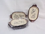 Temptations By Tara Floral Lace KFI-XNG-936844 Ramekins Baking Dish W/lids Set. Fixed Price $19.80.