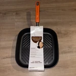 Rachael Ray 11" Square Deep Grill Pan Hard-anodized Cookware Orange. Fixed Price $39.00.