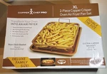 Copper Crisper Chef Pro Xl 2 Piece Double Size Oven Air Fryer Pan Set Non Stick. Fixed Price $20.00.