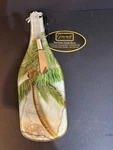 Gourmet Originals Tropical Palm Tree Wine Bottle Cheese Server Tempered Glass. Fixed Price $9.00.