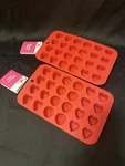 Celebrate Lot Of 2-SILICONE 24 Cavity Candy Mold Mini Heart & Roses Shape New. Fixed Price $14.62.