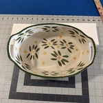 Temptations By Tara Old World Green 2.0 Quart Casserole Dish Handles Oval - New. Fixed Price $27.00.