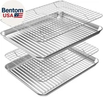 Baking Sheet With Set (2 Pans + Racks), Stainless Steel Cookie. Fixed Price $53.71.