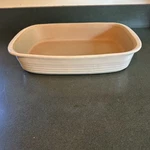 Pampered Chef Family Heritage Stoneware Rectangular Baker Vanilla Glaze 9.5X14. Fixed Price $34.99.