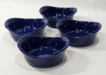Set Of 4 Rachael Ray 3-OZ Lil' Saucy Dipping Cups Bowls, Ramekins, Cobalt Blue. Fixed Price $16.99.