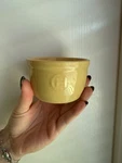 Set Of Four Emile Henry France Jaune Round Ramekin/custard Baking Dishes #10.08. Fixed Price $140.00.