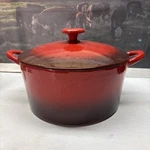 David Burke Creative Cooking 6.5 Qt Red Enamel Cast Iron Pot Dutch Over W/ Lid. Fixed Price $29.00.