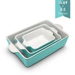 Nutrichef Rectangular Ceramic Bakeware - Durable Baking Dishes Set,. Fixed Price $62.99.