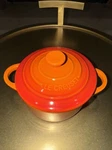 New Creuset Mini Petite Round Cocotte Casserole! Classic Flame Orange. Fixed Price $26.00.