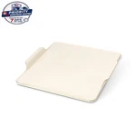 15-INCH Square Ceramic Baking Stone With Handles White Ribbed. Fixed Price $31.28.