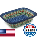 Polmedia Polish Pottery Baker - Rectangular Grip Lip. Fixed Price $86.06.