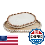 Mud Pie Raised Beaded Boards Small 8 1/2 X 12 3/4 Large 10 1/4 15 White. Fixed Price $75.20.