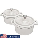 Mini Dutch Oven Cast Iron Cookware 16OZ Individual Cocotte Pot Baking Dishes New. Fixed Price $49.09.