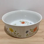 Vtg Country Flowers Andrea By Sadek 9231 Oven To Table Cookware Souffl Dish 9". Fixed Price $29.95.