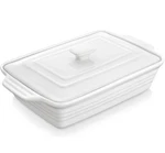 Malacasa Casserole Dish For Oven, 4.4 Qt Porcelain Baking With Lid, 9X13. Fixed Price $44.99.