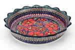 Polish Pottery Quiche / Scalloped Pie Dish 9" Diameter By Zaklady Boleslawiec. Fixed Price $124.50.