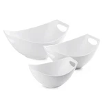 Lauchuh Serving Bowls With Handles, Porcelain Dishes White Nesting. Fixed Price $55.77.