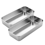 Set Of 2 Large Stainless Steel Bread Loaf Pan 13" X 5" Rectangle Nonstick Bak.... Fixed Price $25.99.