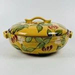 Artland Margaux Collection Covered Casserole Dish Yellow Floral 9 Round. Fixed Price $18.99.