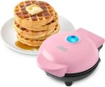 Dash Mini Waffle Maker 4 Inch Pink Nonstick For Easy Breakfast Cooking. Fixed Price $8.99.