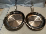 New - Cuisinart Chefs Classic Pro Stainless Steel 8" & 10" Fry Pans. Fixed Price $65.00.